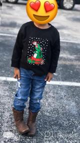 img 5 attached to 🦖 Dinosaur Sweater Toddler Sleeve T Shirt: Stylish Boys' Clothing and Warm Sweaters