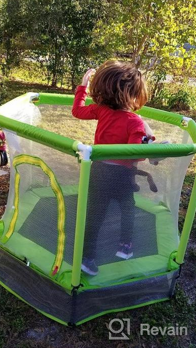 img 1 attached to Merax 55" Children'S Trampoline With Safety Net Enclosure, 4.5FT Mini Trampoline For Toddlers And Kids, Indoor/Outdoor Ball Pit Rebounder For Ages 1-7 review by Paul Stocks
