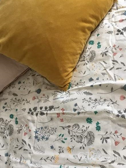 img 1 attached to Green Leaves Tropical Duvet Cover Set Queen Long Staple Cotton Floral Bedding Set Full Reversible 3 Pcs Leaves Comforter Cover Set 1 Duvet Cover With 2 Pillowcases Queen Bedding Collection review by Anthony Montgomery