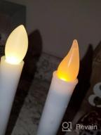 img 1 attached to 6-Pack CelebrationLight Battery-Operated Taper Candles With Remote And Timers - Flameless LED Flickering Ivory Candles And Holders For Window Decoration review by Tyler Cooley