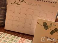 img 1 attached to 2023 Small Desk Calendar With Stickers - October 2022 To June 2024 - 6" X 8" Flip Desktop Organizer For Easy Organization - Beautiful Greenery Design review by Wayne Gilbert