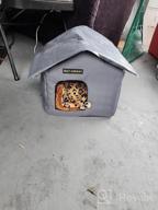 img 1 attached to Rest-Eazzzy Cat House For Outdoor Cats, Weatherproof And Insulated Feral Cat House With Mat And Clip, Easy To Put Together, Selfwarming Cat Shelter For Winter, Never Blow Away (Grey, Canopy House X 1) review by Renee Carfindergirl