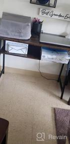 img 6 attached to WOHOMO Небольшой письменный стол для небольших помещений с большой книжной полкой для хранения, офисный домашний компьютерный стол, простая сборка, современный дешевый детский учебный стол, деревянный деревенский орех