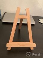 img 1 attached to Premium Adjustable Tripod Easel Stand - A-Frame Artist Easel With Storage Tray, Solid Beech Wood, Holds Canvas Up To 48", Height Adjustable 68" To 88", Ideal For Paintings, Drawings & Signs review by Jeremy Meyer