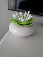 img 1 attached to Pink Lotus-Shaped Cotton Swab Holder: Niviy Q-Tips Organizer For Bathroom Decor & Cosmetic Storage review by Dave Tapia