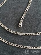 картинка 1 прикреплена к отзыву U7 Итальянский стиль плоского звена ожерелье для мужчин и женщин - стальная цепь Фигаро, ширина 3мм-12мм, длина от 16 до 32 дюймов, в подарочной упаковке. от Kwesi Delgado