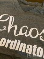 img 1 attached to Chaos Coordinator T-Shirt: Funny Letter Print, Casual Loose Fit V-Neck Blouse for Women review by Shane Solorzano