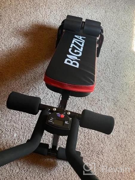 img 1 attached to Bigzzia Foldable Ab Exercise Bench With LCD Monitor For Full Body Workout Including Leg, Thigh, Buttock, Rodeo And Sit-Up Exercises - Abdominal Workout Machine review by Gerardo Cibrian