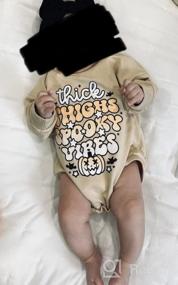 img 7 attached to 🎃 Pumpkin Sweatshirt Romper: Oversized Long Sleeve Onesie for Baby Halloween Outfit - Girl/Boy | Fall Baby Clothes