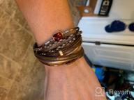 img 1 attached to 💫 GelConnie LPB290-brown Multilayer Magnetic Bohemian Wrap Bracelets for Women review by Greg Mcnealey