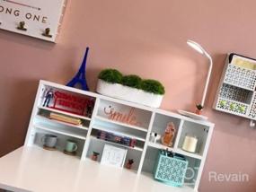 img 5 attached to White Wall-Mounted Folding Wooden Drop-Leaf Desk With Storage Shelves - Haotian FWT07-W