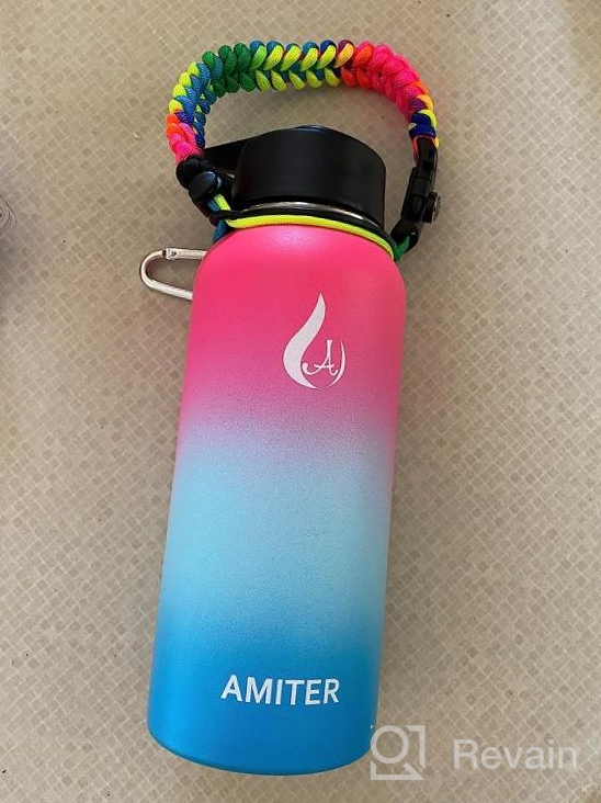 img 1 attached to Stay Hydrated On The Go: AMITER Insulated Water Bottle With Straw And Handle Lid Options In Various Sizes (22Oz-128Oz) review by Jeremy Hahn