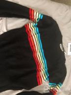 img 1 attached to Colorful Rainbow Striped Sweater For Women - Long Sleeve Crew Neck Color Block Casual Pullover Top By ECOWISH review by Matthew Mosley