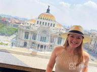 img 1 attached to Women'S Panama Straw Sun Hat Wide Brim Fedora UPF50+ Summer Beach Cap review by Tim Blandin