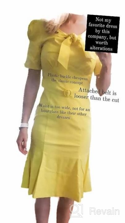 img 1 attached to MUXXN Women'S Short Sleeve Mermaid Formal Dress With Retro 1950S Style review by David Dortch