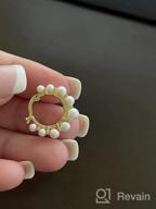 картинка 1 прикреплена к отзыву Легкие серьги-кольца с жемчугом для женщин - Стильная и элегантная коллекция FAMARINE от Tony Battaglia