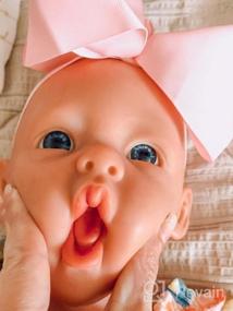 img 6 attached to Realistic Full Body Silicone Baby Doll: IVITA 12 Inches, Soft And Lifelike, Not Vinyl Material