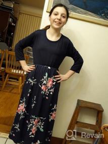 img 8 attached to Floral Maxi Swing Dress with Pocket for Girls 4-15Y: Comfy, Casual, and Chic!