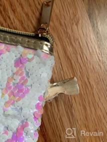img 5 attached to Sparkly Sequin Envelope Handbag For Women: Reversible Glitter Paillette Party Clutch & Makeup Bag With Cosmetic Pouch By Ayliss