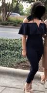 img 1 attached to Chic Off-Shoulder Ruffle High-Waisted Jumpsuit For Women By Verdusa review by John Mceachern