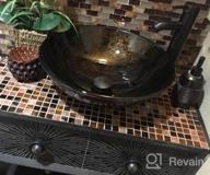 img 1 attached to White Porcelain Vessel Sink And Faucet Combo For Bathroom Countertop Bowl Sink With Pop Up Drain Chrome - Eclife T03 review by Joseph Quade