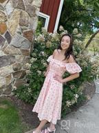 img 1 attached to Women'S Summer Floral Print Vintage Ruffles Puff Sleeves Midi Dress review by Rob Marsh