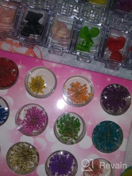 img 1 attached to 24 Grids Dried Flowers Nail Art Accessories: 24 Colorful Life Nail Flower Stickers For DIY Crafts, Salon Decals & Resin Jewelry Design review by David Boulanger