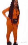 img 1 attached to XLLAIS Women High Neck Zipper Ruched Bodycon Jumpsuit Tracksuit With Thumb Hole review by Ognjen Cao