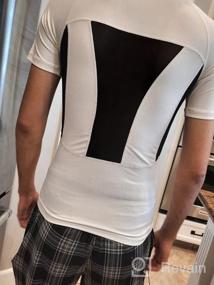 img 5 attached to Men's Slimming Compression Shirts Tshirts with Sleeve