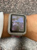 img 1 attached to Surace Compatible With Apple Watch Case 38Mm For Apple Watch Series 6/5/4/3/2/1, Bling Cases With Over 200 Crystal Diamond Protective Cover Bumper For 38Mm 40Mm 42Mm 44Mm (38Mm, Clear) review by Aaron Long