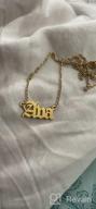 img 1 attached to Personalized Old English Name Necklace: 18K Gold Plated Monogram Jewelry for Women - Perfect Christmas/Birthday Gift - Over 800 Names in Stock! review by Rachel Massine