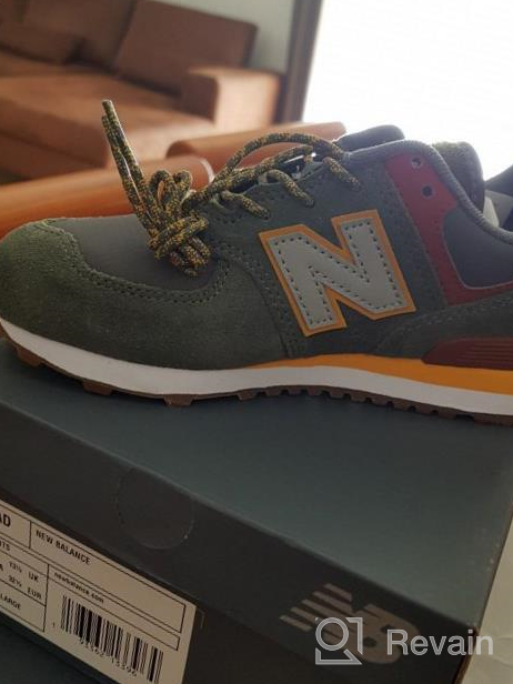 img 1 attached to 👟 Stylish and Sturdy: New Balance Kids' 574 V1 Camp Lace-up Sneaker review by Teresa Santos