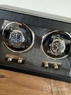 img 1 attached to ROTHWELL Double Watch Winder For Automatic Watches With Quiet Motor With Multiple Speeds And Rotation Settings (Tan/Brown) review by Peter Caw