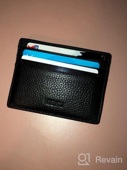 img 1 attached to MEKU Wallet: Genuine Leather Business Minimalist Men's Accessories – The Perfect Blend of Style and Functionality review by Dennis Long