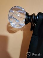 img 1 attached to KAMANINA 1 Inch Curtain Rod Telescoping Single Drapery Rod 72 To 144 Inches (6-12 Feet), Crystal Netted Texture Finials, Black review by Joshua Cameron