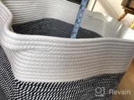 img 1 attached to Organize Your Home With TerriTrophy'S XXXXLarge Cotton Rope Blanket Basket - Perfect For Laundry, Toys, Towels, And More! review by Cody Clark