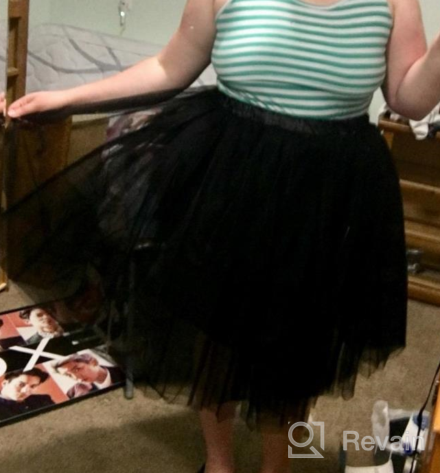 img 1 attached to DRESSTELLS Women'S Knee-Length Tulle Skirt - Layered, Long, Adult Tutu For Prom, Parties, And Special Occasions, Midi Length review by Summer Hendricks