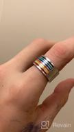 img 1 attached to 🌈 Nylry Rainbow LGBT Pride Ring: Stainless Steel Enamel Band for Lesbian & Gay Weddings review by Brent Saake