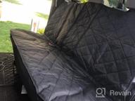 img 1 attached to Premium Black Extra Large Dog Seat Cover For Full Size Trucks And Large SUVs - 4Knines Without Hammock And Middle Seat Belt Capable - USA Company review by Robert Dickinson
