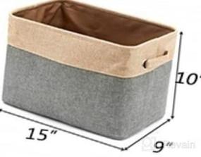 img 6 attached to Организуйте стильно: складные корзины для хранения Awekris с хлопковыми ручками (розовые, 3 шт. в упаковке)