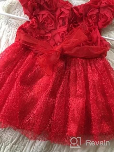 img 1 attached to Stylish Toddler Baby Girl Party Dress: Floral Tutu Dress For Flower Girl And Holiday Events By LittleSpring review by Tiffany Smith