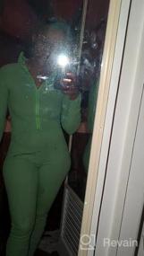 img 7 attached to Ruched Bodycon Jumpsuit Tracksuit For Women With High Neck, Zipper, And Thumb Hole