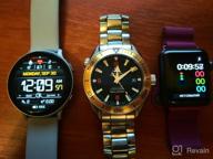 img 3 attached to SAMSUNG Galaxy Watch Active2 (Aqua Black, R820-44mm) 📱 with Bluetooth, Silicon Strap, and Aluminum Bezel - International review by Tui Achara ᠌