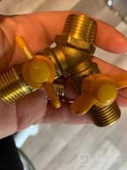 img 1 attached to Joywayus 3/8" ID Hose Barb, Y Shaped Type 1/2" Male Thread Union Intersection/Split Brass Shut Off Ball Valve Fitting review by Brian Evans
