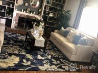 img 1 attached to Traditional Floral Light Blue 7'10" Round Area Rug By Home Dynamix Tremont Lane Azria review by Renee Robinson