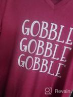 img 1 attached to Women'S Grateful And Blessed Thanksgiving Tee: DUTUT Gobble Gobble Turkey T-Shirt review by Darren Anderson
