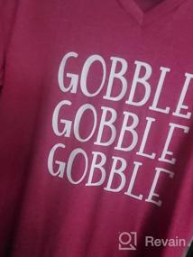 img 5 attached to Women'S Grateful And Blessed Thanksgiving Tee: DUTUT Gobble Gobble Turkey T-Shirt