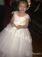 img 1 attached to Elegantly Adorned Tulle Flower Girls' Clothing with Appliques Sleeves review by Kristen Moore