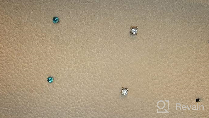 img 1 attached to Hypoallergenic Sterling Silver Stud Earrings Set with Simulated Diamond for Women, Girls & Men - 4 Pairs of CZ Studs in Various Sizes (2mm 3mm 4mm 5mm) review by Christopher Kanter