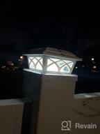 img 1 attached to SIEDiNLAR Solar Post Cap Lights: 2 Modes, 8 LED For Outdoor Decoration, Fits Posts Of 4X4, 5X5, 6X6 - Warm White/Cool White Lighting (2 Pack) review by Marcus Hardin